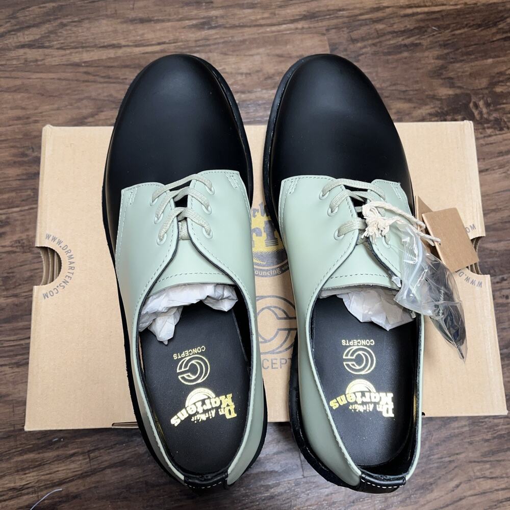 Concepts x Dr Martens 1461 3-Eye Black Desert Sage Oxford Shoes US M 10.5 W 11.5 - Picture 2 of 9